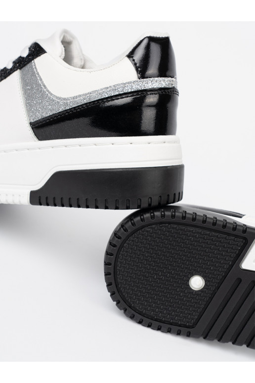 -balta krāsa Sporta apavi z połyskującymi mi detalami