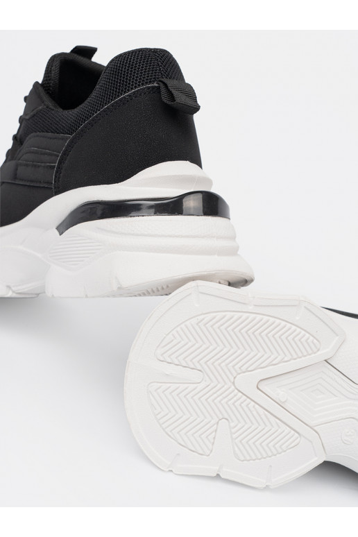 Melns  Sporta apavi na grubej balta krāsaj podeszwie