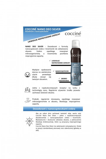 Coccine Nano Deo Silver Apavu atsvaidzinātājs 75ml 2