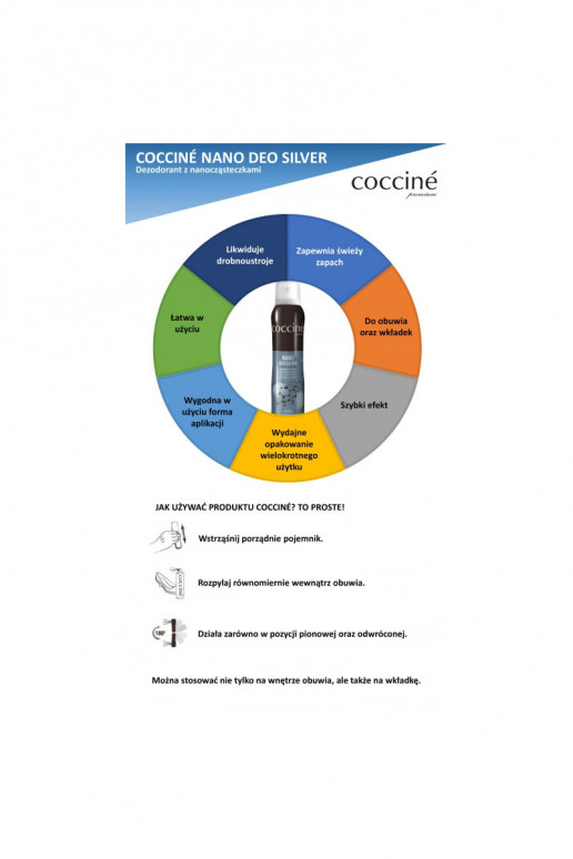 Coccine Nano Deo Silver Apavu atsvaidzinātājs 75ml Coccine Nano Deo Silver Apavu atsvaidzinātājs 75ml