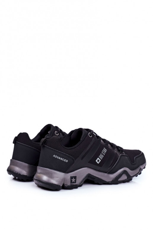 Vīriešu pārgājienu apavi Big Star Outdoor melnā krāsā GG174269