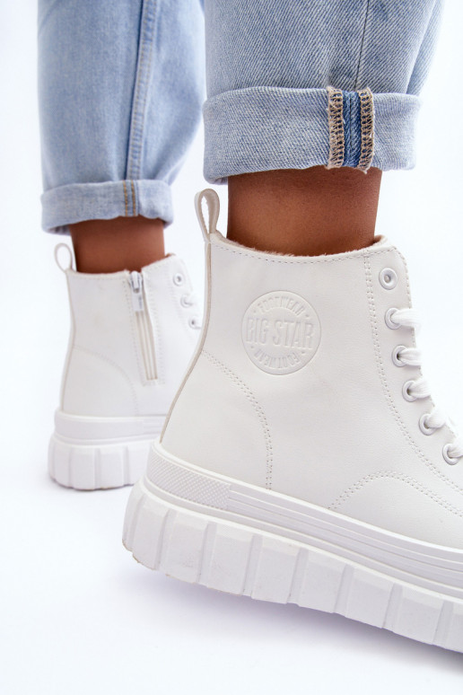 siltināti   brīvā laika apavi  Big Star MM274624 baltas krāsas