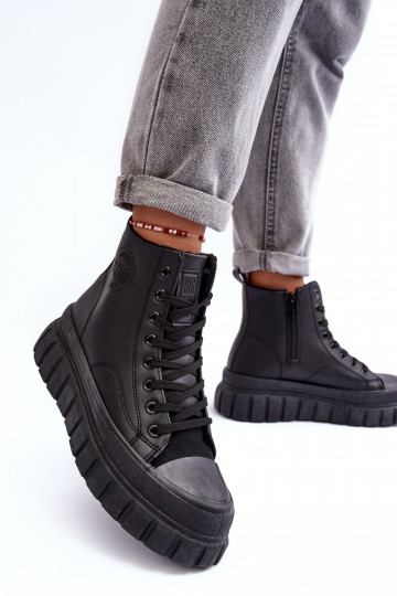 siltināti   brīvā laika apavi  Big Star MM274625 Melns