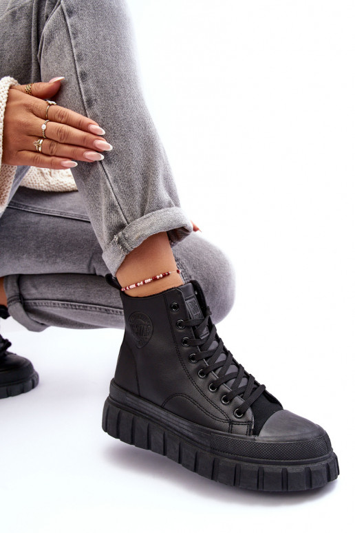 siltināti   brīvā laika apavi  Big Star MM274625 Melns