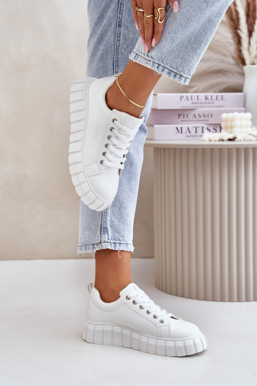 siltināti  modeļa apavi  Big Star MM274616 baltas krāsas