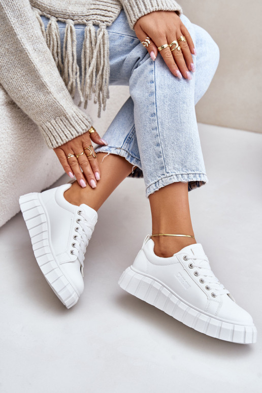 siltināti  modeļa apavi  Big Star MM274616 baltas krāsas