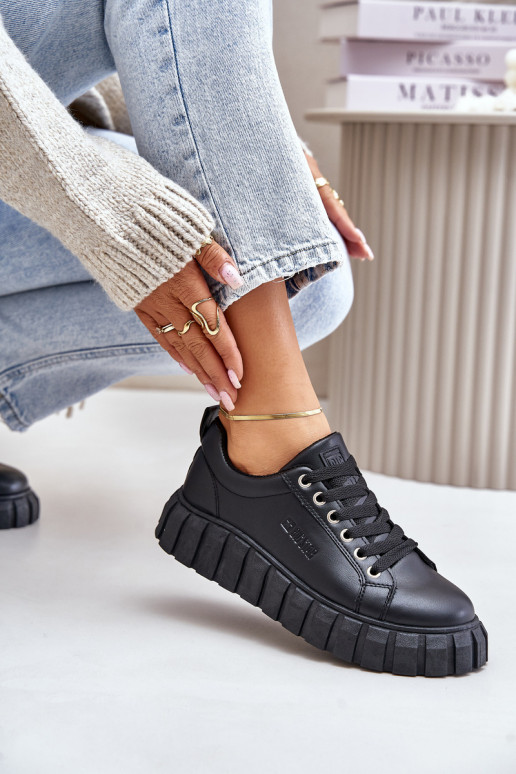 siltināti  modeļa apavi  Big Star MM274617 Melns