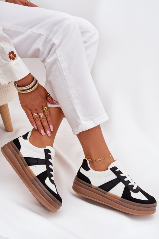 Sneakesy  ar platformu Baltas-Melns Sivirae