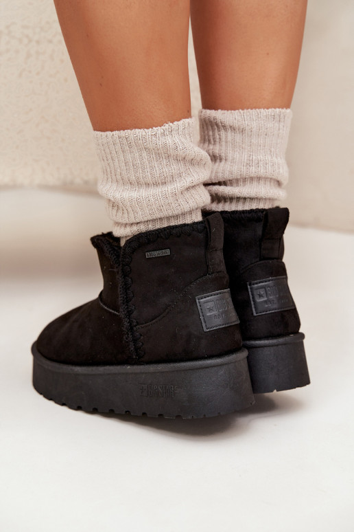 sniega apavi  ar platformu Z Przeszyciami Big Star SS274128 Melns sniega apavi  ar platformu Z Przeszyciami Big Star SS274128 Melns