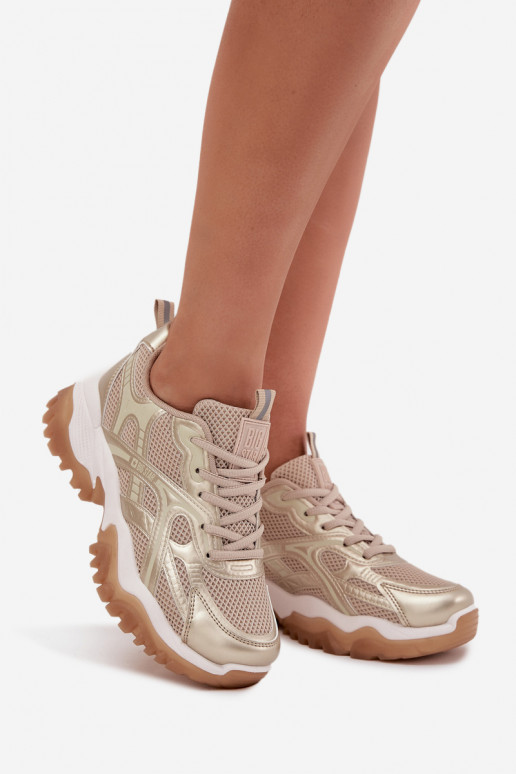 sporta apavi  modeļa apavi  Big Star SS274014 HI-POLY SYSTEM smilšu krāsas-Zelta krāsas