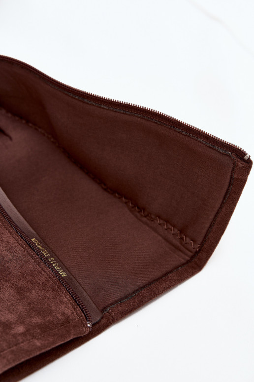 Zamša garie zābaki ar platiem papēžiem brūnā krāsā Eelin