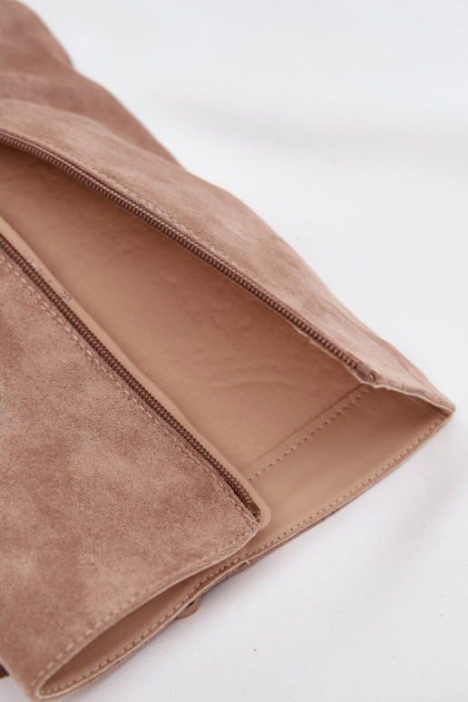 Kovboju stila sieviešu garie zābaki ar pušķiem un papēžiem smilškrāsā Tivara