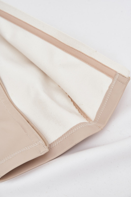 Sieviešu garie zābaki ar papēžiem un platformu ziloņkaula krāsā Yavira