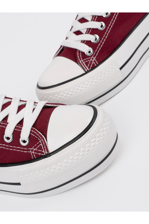  bordo krāsa kurpes ar platformu