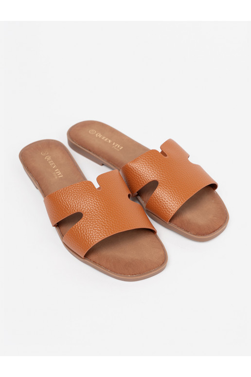 Brūnas krāsas čības   no eko ādas