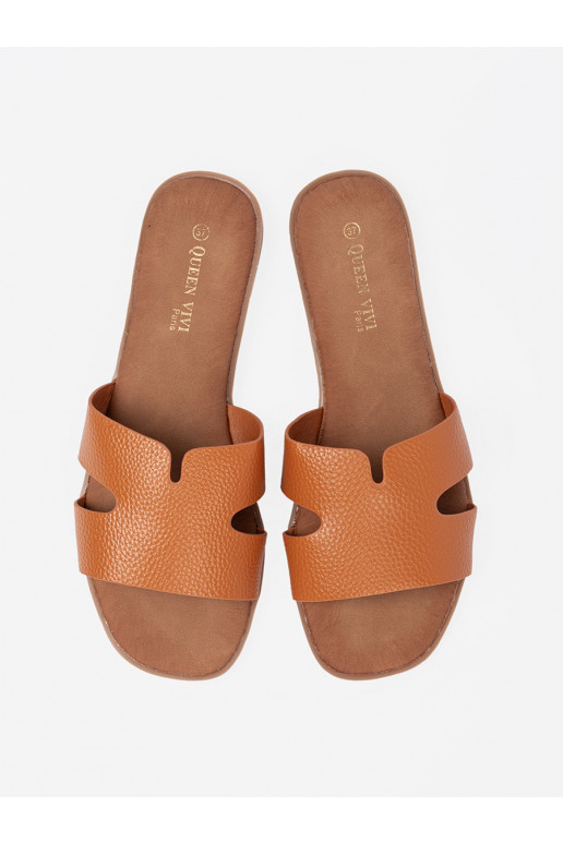 Brūnas krāsas čības   no eko ādas