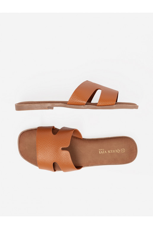 Brūnas krāsas čības   no eko ādas