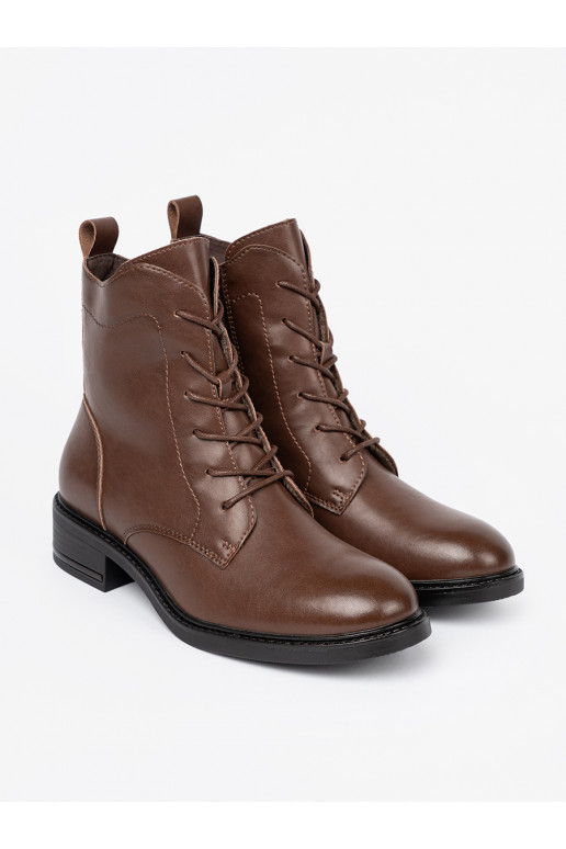 brūnas krāsas  zābaki z niskim obcasem Sergio Leone