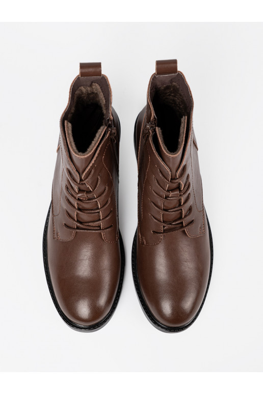 brūnas krāsas  zābaki z niskim obcasem Sergio Leone