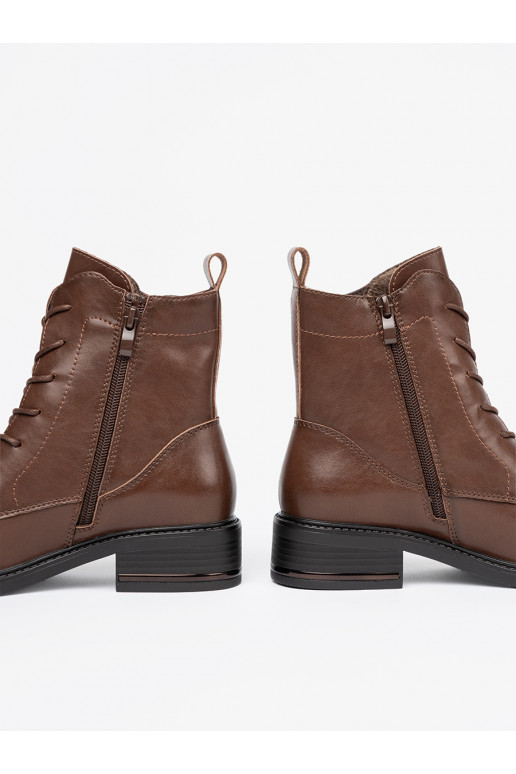 brūnas krāsas  zābaki z niskim obcasem Sergio Leone