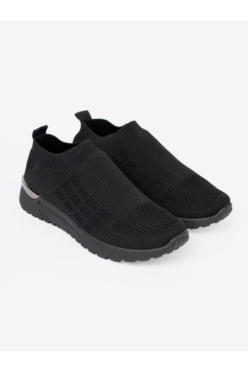 Melns sporta apaviy slip-on z siateczkową cholewką 2