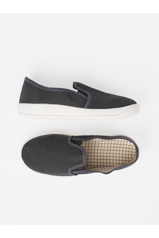 Proste pelēkas krāsas kurpes z mi wstawkami 