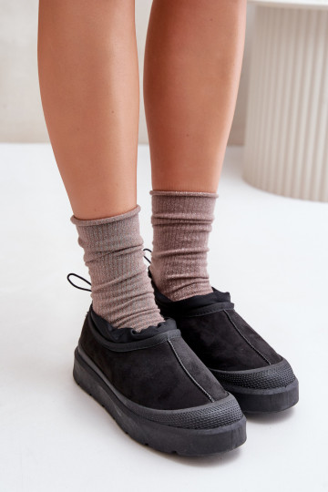 sniega apavi  ar platformu  Melns Izamine