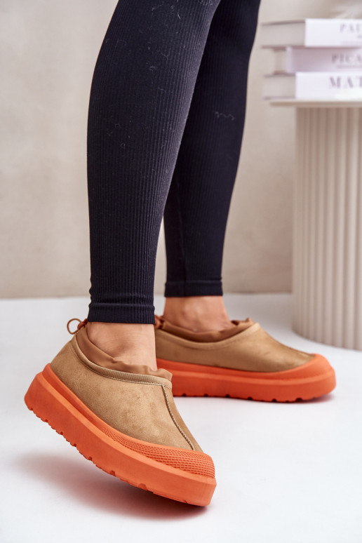 sniega apavi  ar platformu  brūnas krāsas Izamine sniega apavi  ar platformu  brūnas krāsas Izamine