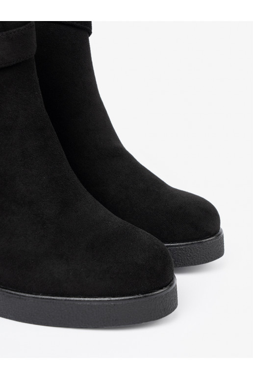 zamšādas zābaki Melnas krāsas 