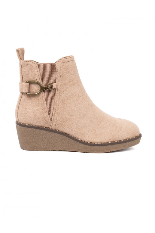 smilšu krāsas sieviešu zābaki na wygodnym, niskim ie smilšu krāsas sieviešu zābaki na wygodnym, niskim ie