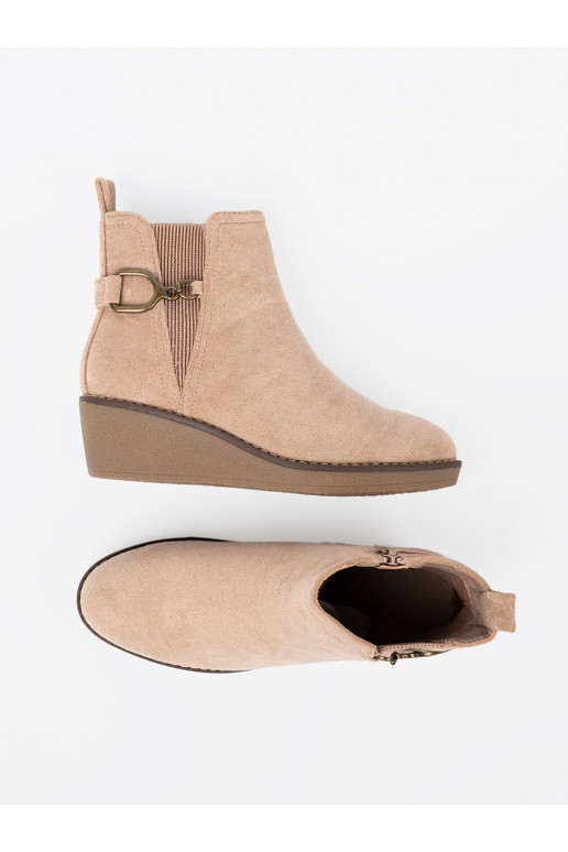 smilšu krāsas sieviešu zābaki na wygodnym, niskim ie smilšu krāsas sieviešu zābaki na wygodnym, niskim ie