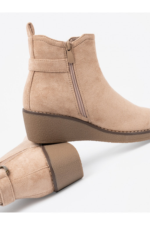 smilšu krāsas sieviešu zābaki na wygodnym, niskim ie smilšu krāsas sieviešu zābaki na wygodnym, niskim ie