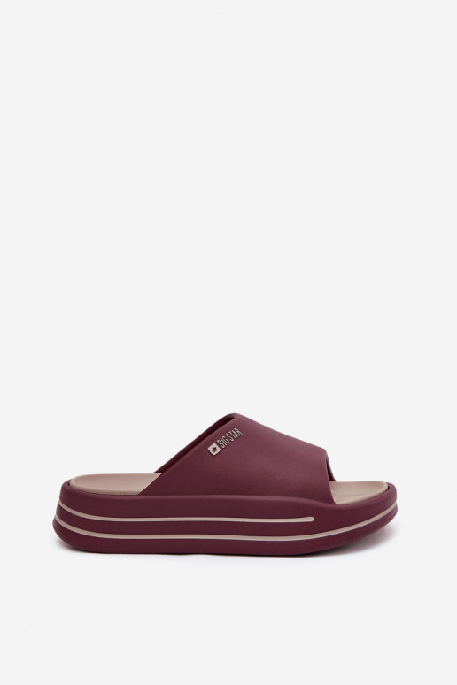 Sieviešu čības ar platformu Big Star SS274425 bordo krāsā