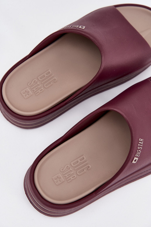 sieviešu čības ar platformu Big Star SS274425 bordo krāsas sieviešu čības ar platformu Big Star SS274425 bordo krāsas