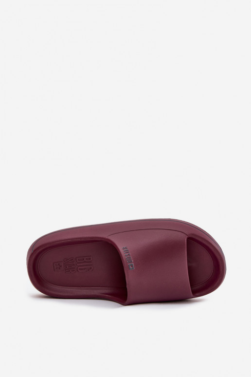 sieviešu čības Big Star SS274422 bordo krāsas  sieviešu čības Big Star SS274422 bordo krāsas