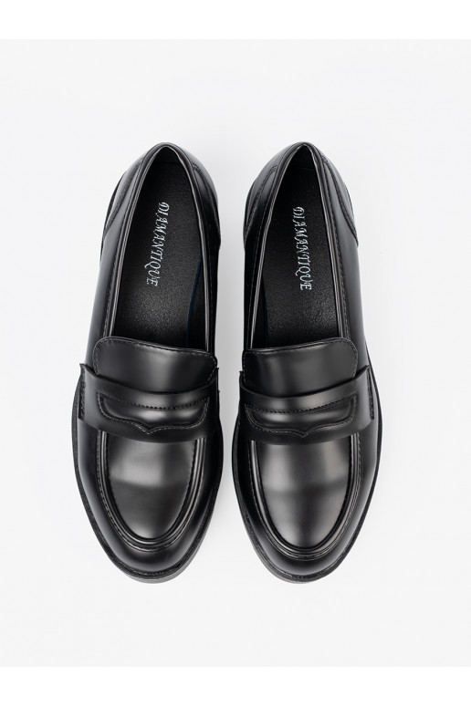 Eleganta stila Melnas krāsas mokasīni 