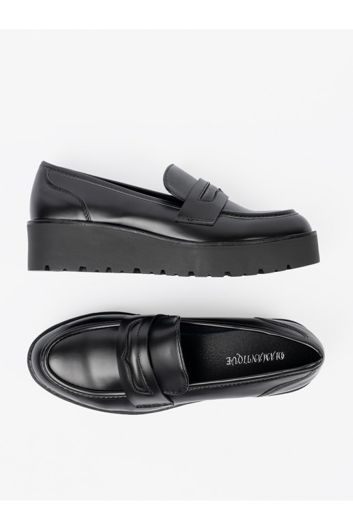 Eleganta stila Melnas krāsas mokasīni 