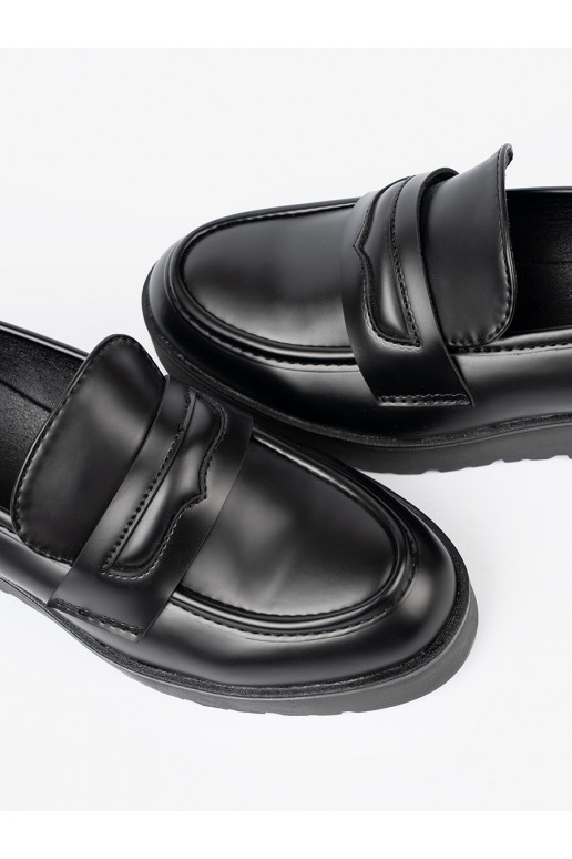 Eleganta stila Melnas krāsas mokasīni 