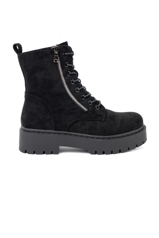 apavi  Melnas krāsas z zamszowym wykończeniem