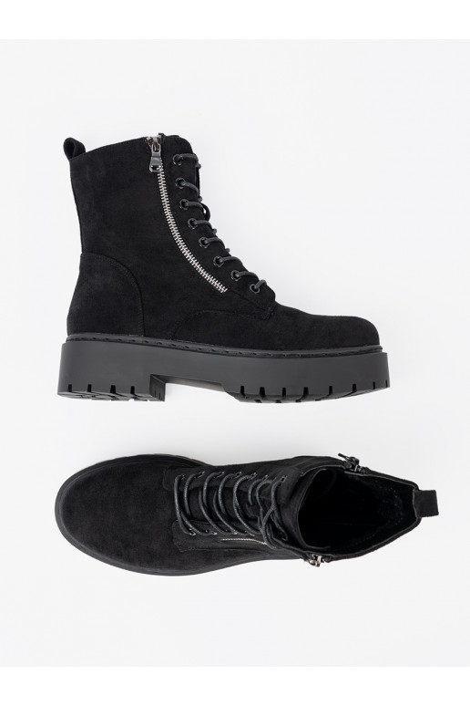 apavi  Melnas krāsas z zamszowym wykończeniem