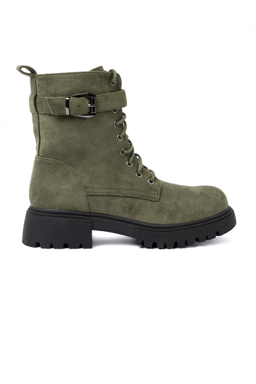 haki krāsas zābaki z grubą podeszwą i m