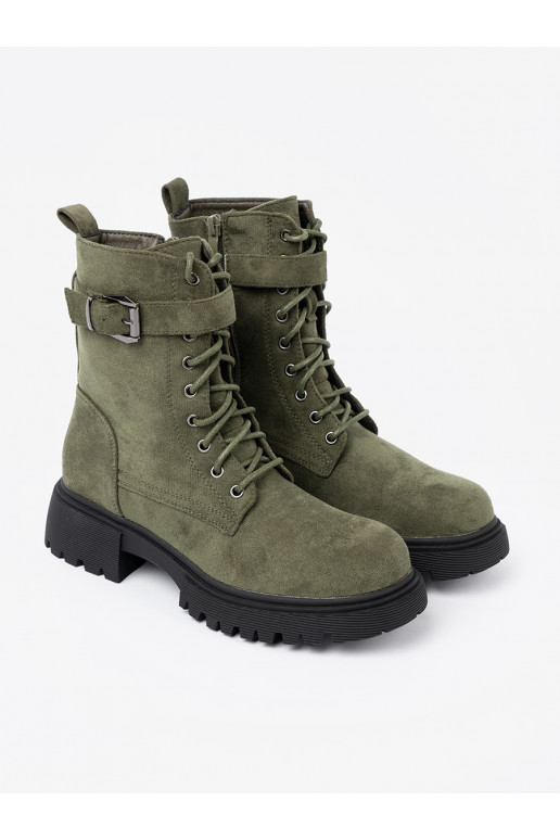 haki krāsas zābaki z grubą podeszwą i m