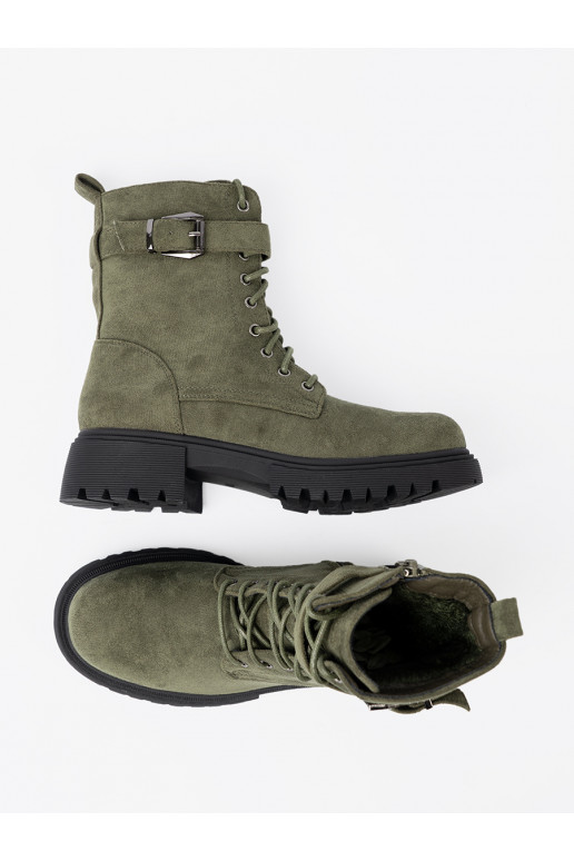 haki krāsas zābaki z grubą podeszwą i m