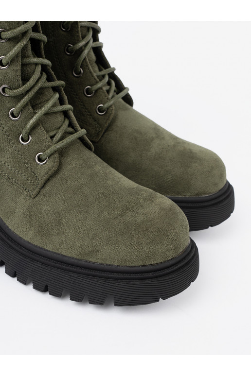 haki krāsas zābaki z grubą podeszwą i m