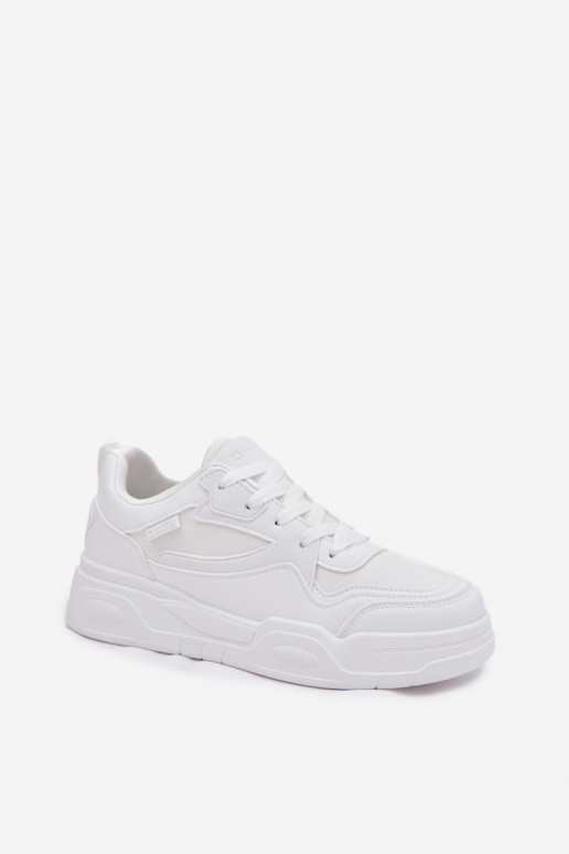 Sieviešu baltas sneakers stila kurpes ar platformu Big Star SS274590 HI-POLY SYSTEM