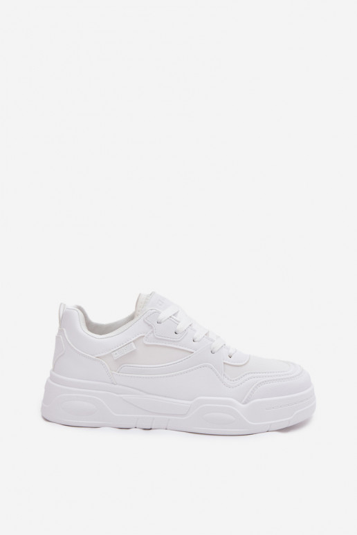Sieviešu baltas sneakers stila kurpes ar platformu Big Star SS274590 HI-POLY SYSTEM