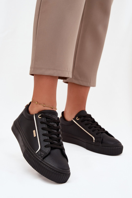   modeļa apavi no eko ādas Big Star SS274025 -Zelta krāsas