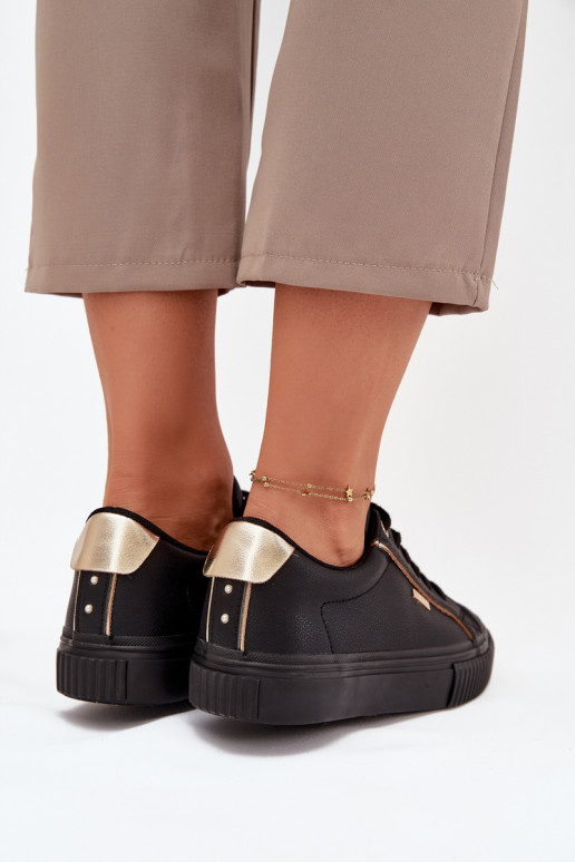   modeļa apavi no eko ādas Big Star SS274025 -Zelta krāsas