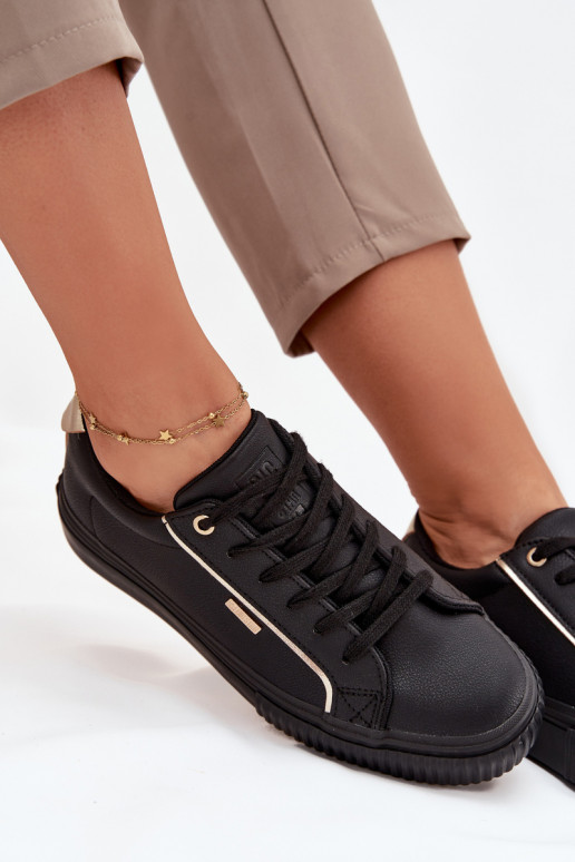   modeļa apavi no eko ādas Big Star SS274025 -Zelta krāsas