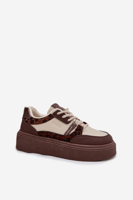 modeļa apavi ar platformu Big Star SS274356 ar leoparda kažokādas rakstu brūnas krāsas-smilšu krāsas   modeļa apavi ar platformu Big Star SS274356 ar leoparda kažokādas rakstu brūnas krāsas-smilšu krāsas